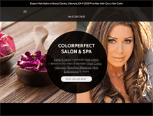 Tablet Screenshot of colorperfectsalonspa.com